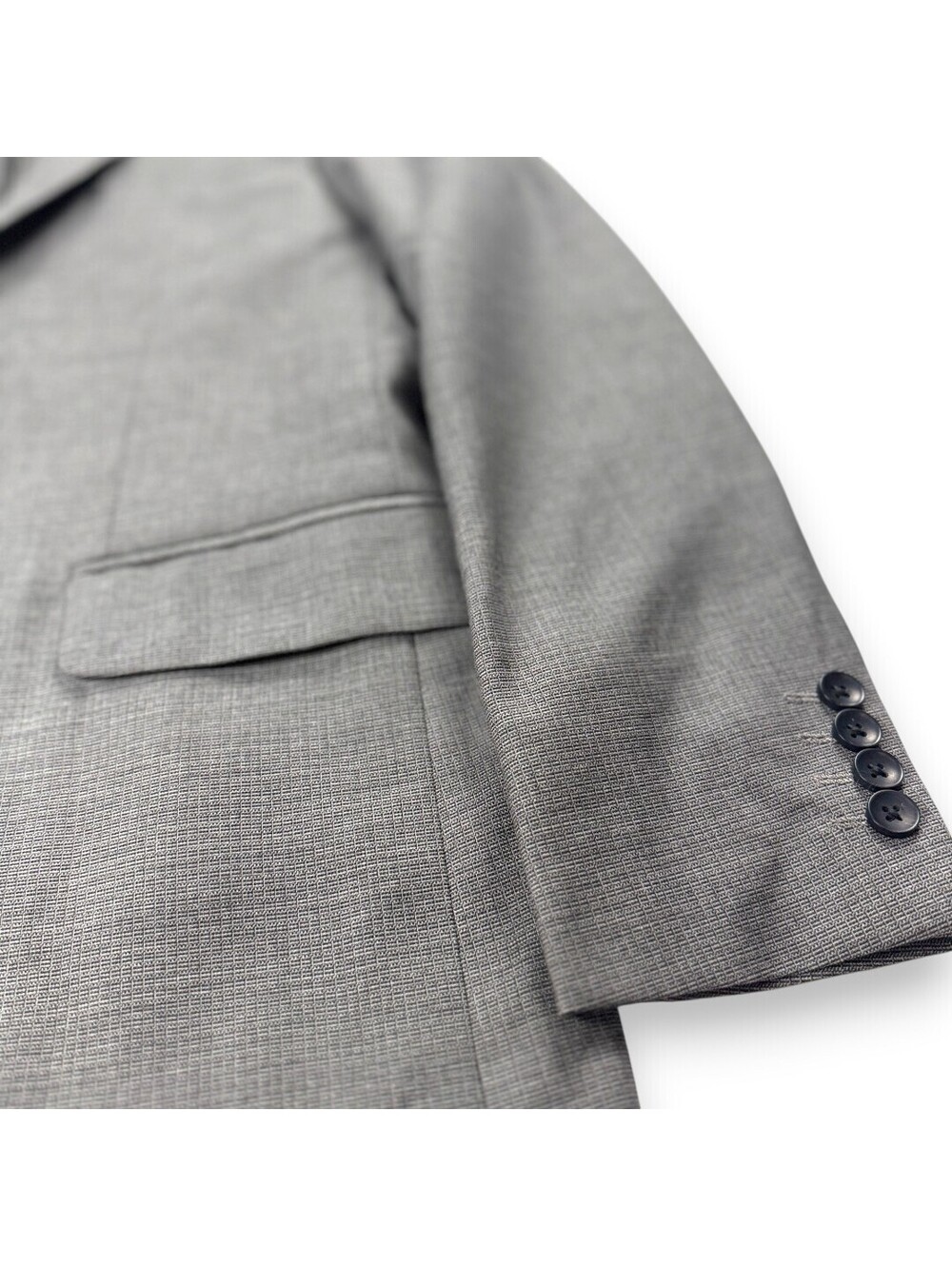 🎙️ Blazer Mens Gray Slim Fit Suit Jacket Sport Coat Business J.M. Haggar - Picture 8 of 11